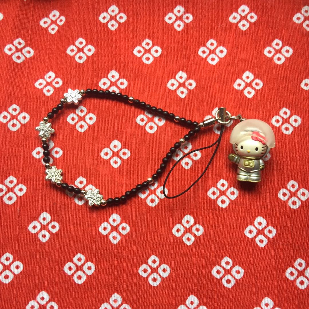 2002 Hello Kitty Astronaut Gotochi Kitty Phone Charm/ Keychain, Hobbies