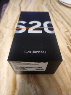 2 x Samsung S20 Ultra (White and Gray)