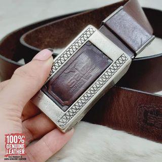 💯% Authentic SALZ®️️ SANTA CRUZ California Tannery Genuine Leather Vintage Buckle Belt (Can be His or Hers)