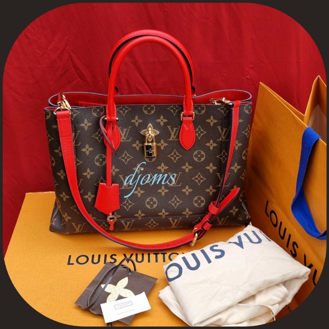 🛑 Louis Vuitton Flower Monogram Canvas Red 2way Tote Bag, Luxury, Bags &  Wallets on Carousell