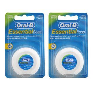 可交換 可換物 牙線Oral-B 歐樂B 新改良牙線-薄荷微蠟 (50M*2件/組) 牙線