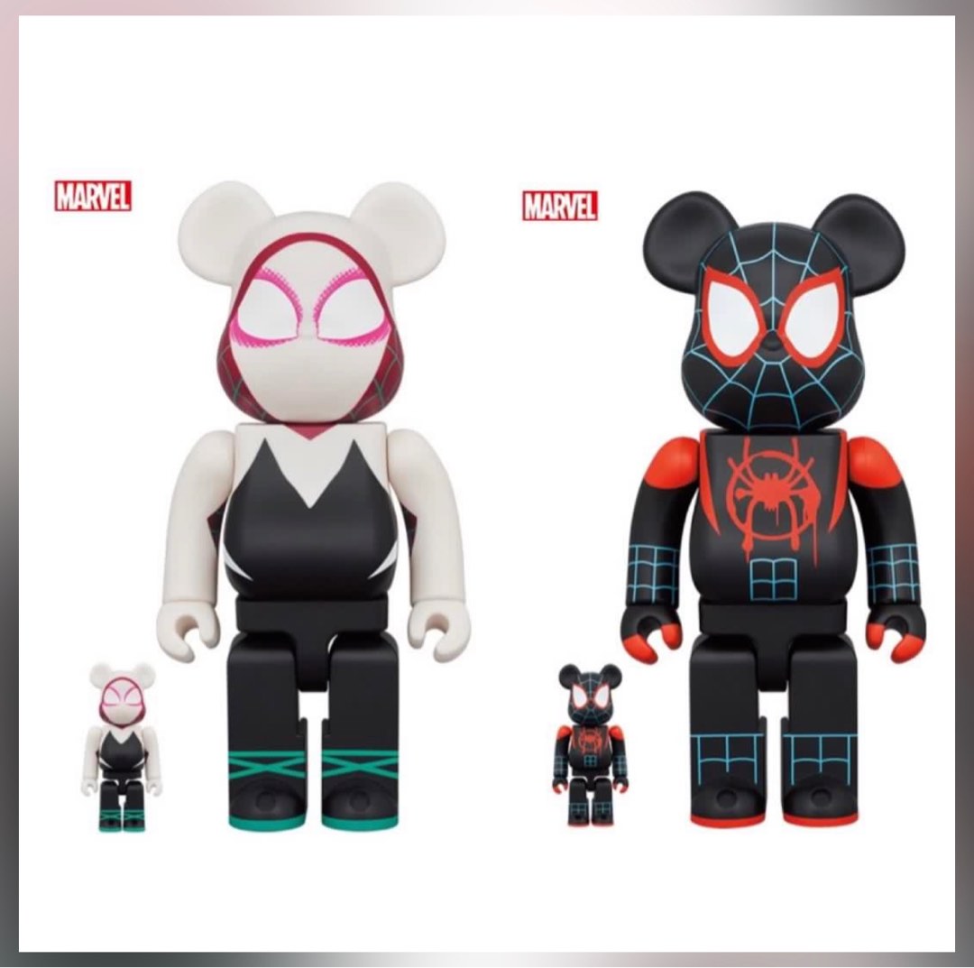 全新接單中Preorder Bearbrick 400% 100% SPIDER- MAN Miles Morales +