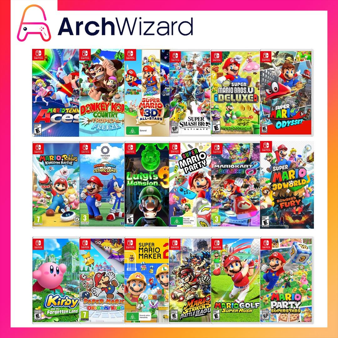 All Nintendo Mario Games Odyssey Bros U Deluxe 3D World Bowser