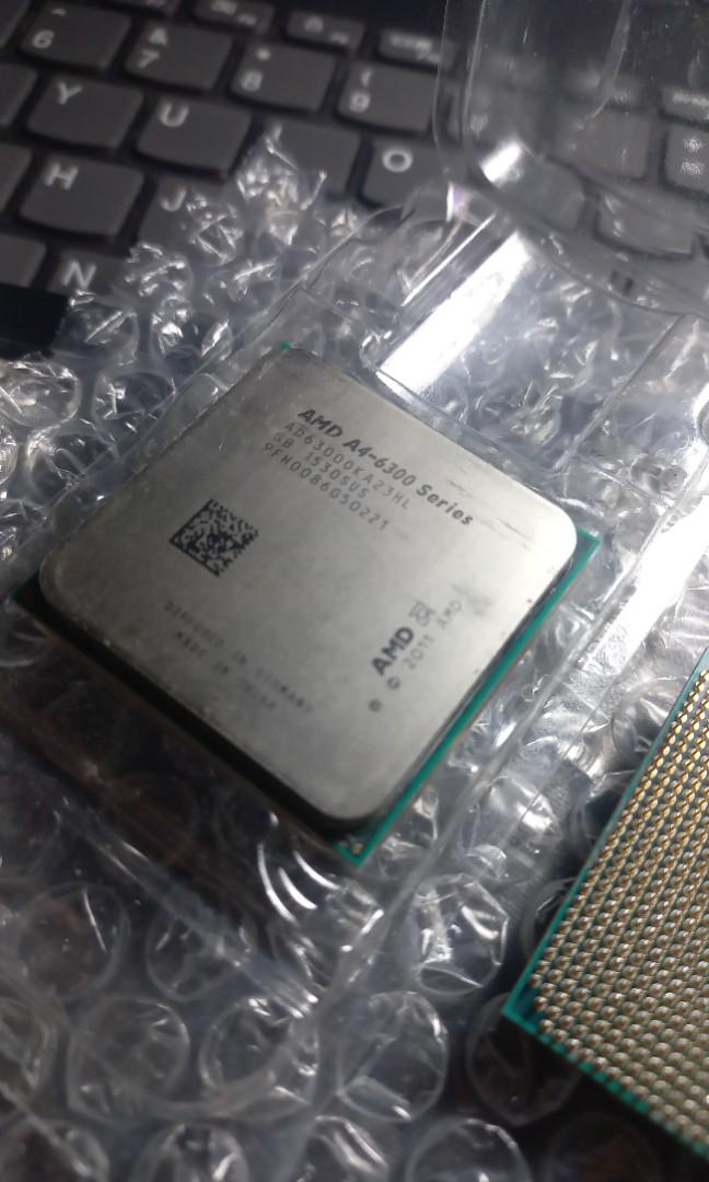 AMD A4 6300 CPU (Category: Computer Parts) located in Concepcion. Submitted by tristantulio (Listing ID 1185009391, Image 2). Description: A4 6300 with cooler working and tested 500+sf via shoppee/JnT Gcash Payment.