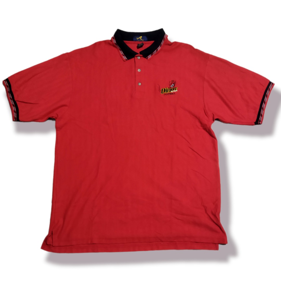Ash City Polo Shirt Red Dimes 25 x 31.5 Men s Fashion Tops