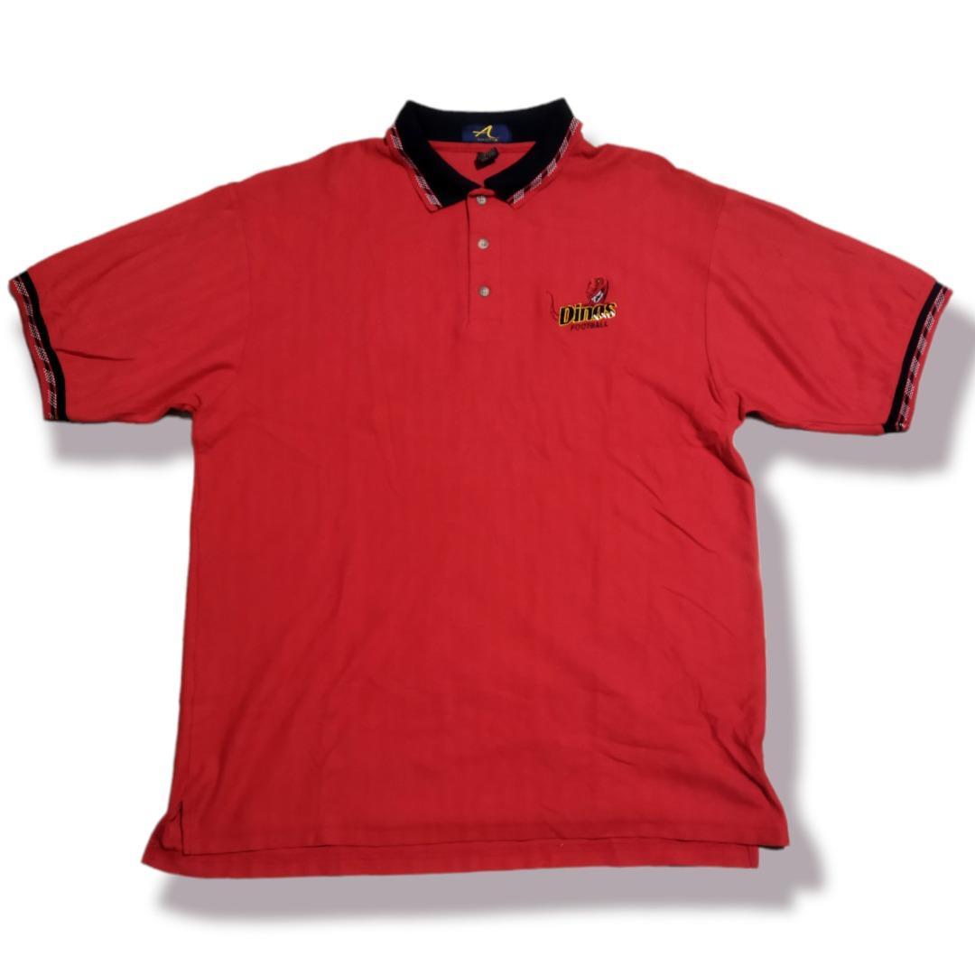 Ash City Polo Shirt Red Dimes 25 x 31.5, Men's Fashion, Tops & Sets