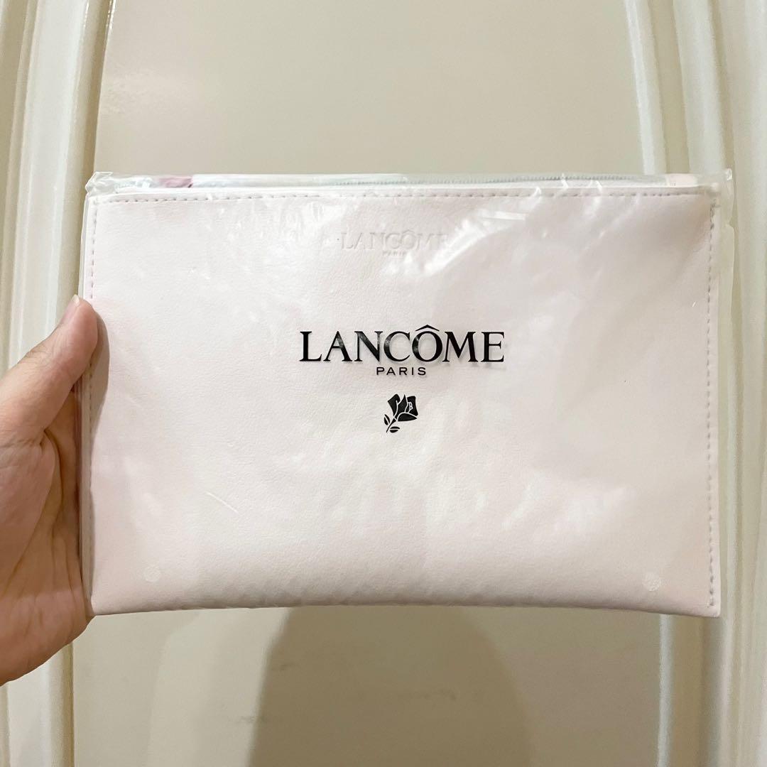 Trousse De Maquillage Lancôme Beige Simili-crocodile - Forme Cylindrique, Occasion Très Bon état, Fermeture éclair Fonctionnelle