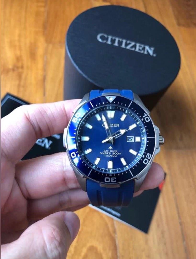 BNIB Citizen Promaster Eco Drive Blue Titanium BN0201 02M