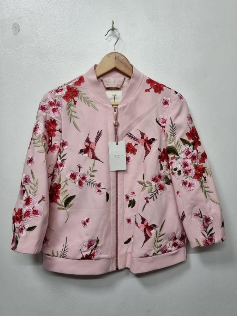 Ted baker store leather jacket pink