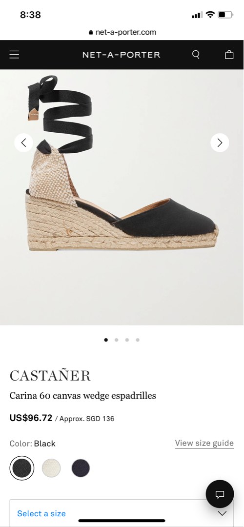 Castaner espadrilles deals size guide