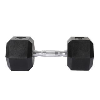 CENTRA RUBBER HEX DUMBBELL 30KG HOME GYM EXERCISE WEIGHT FITNESS TRAINING