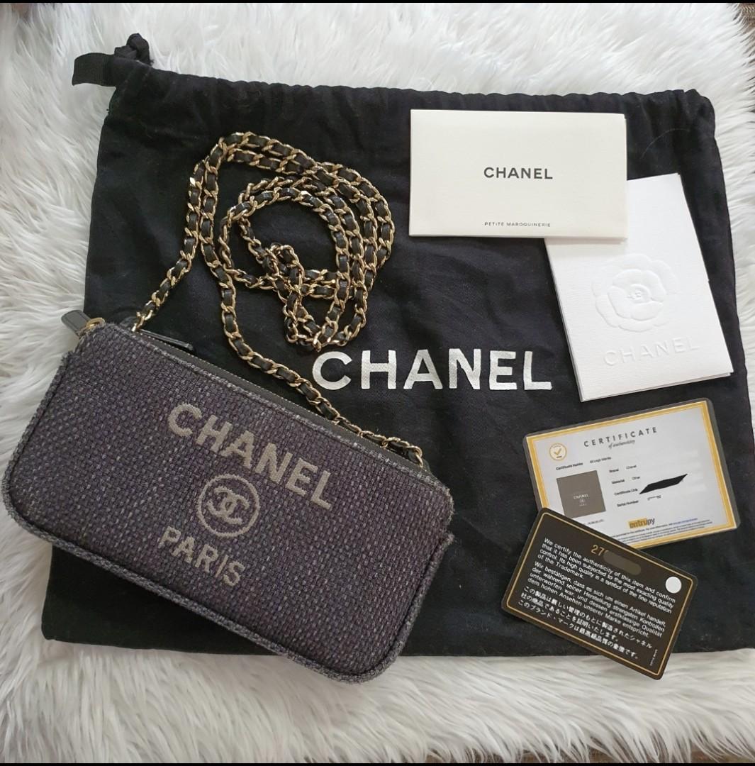 Chanel Deauville Double Zip WOC, Luxury, Bags & Wallets on Carousell