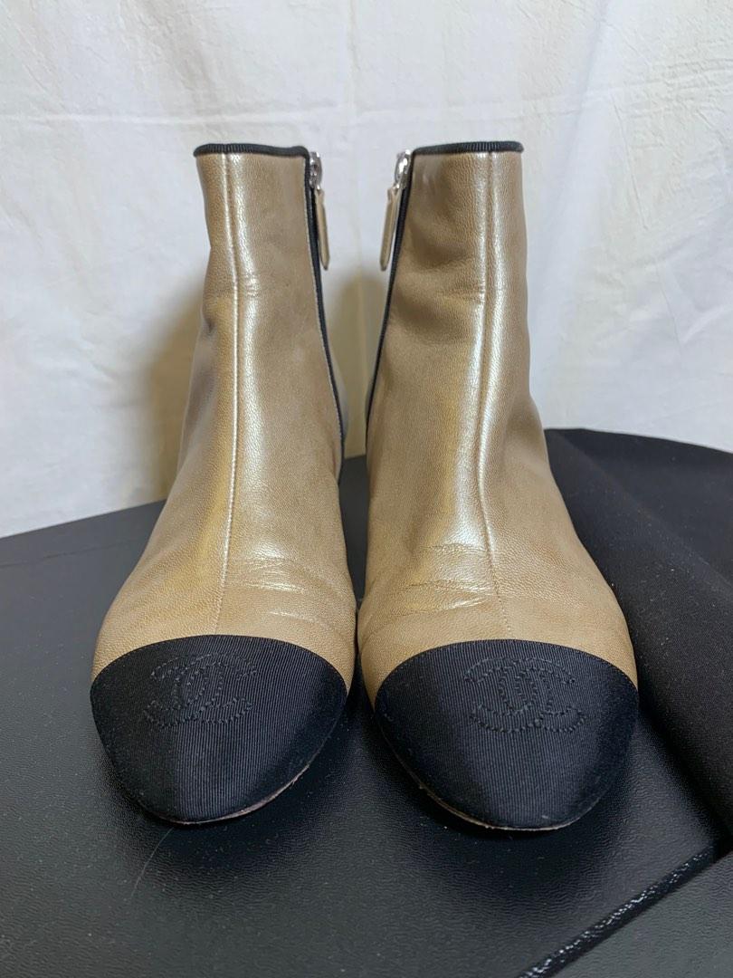 CHANEL Two tone Ankle Boots Carousell