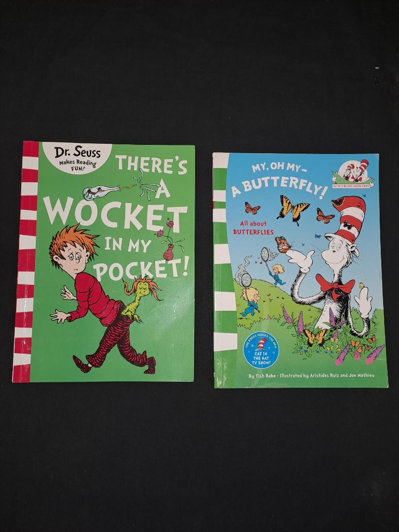 2 Dr. Seuss Book Bundel - (1) There's a Wocket in my Pocket. (2) My, oh my A  Butterfly! 2 Books for rm15., Hobbies & Toys, Books & Magazines, Children's  Books on Carousell