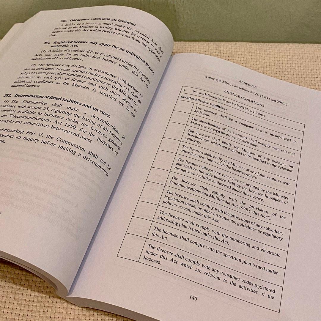 Communications and Multimedia Act 1998 (Act 588), Hobbies & Toys, Books