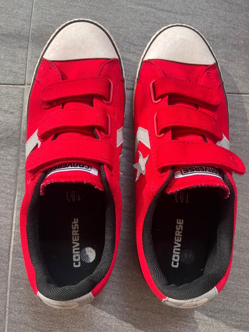 Red velcro converse online