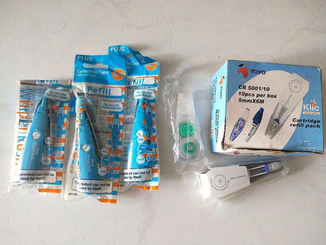 Correction Tape Refill , Eraser, Pencil, Hobbies & Toys, Stationery