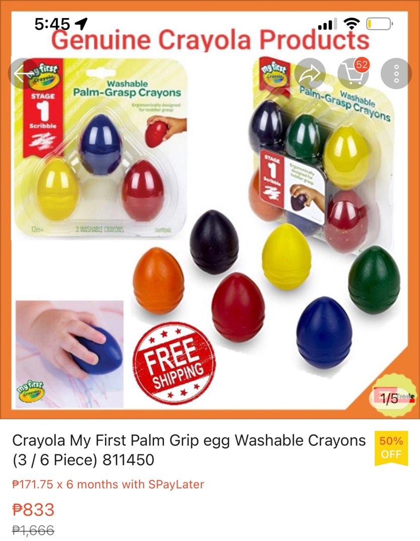 Crayola egg shaped crayons, Babies & Kids, Infant Playtime on Carousell
