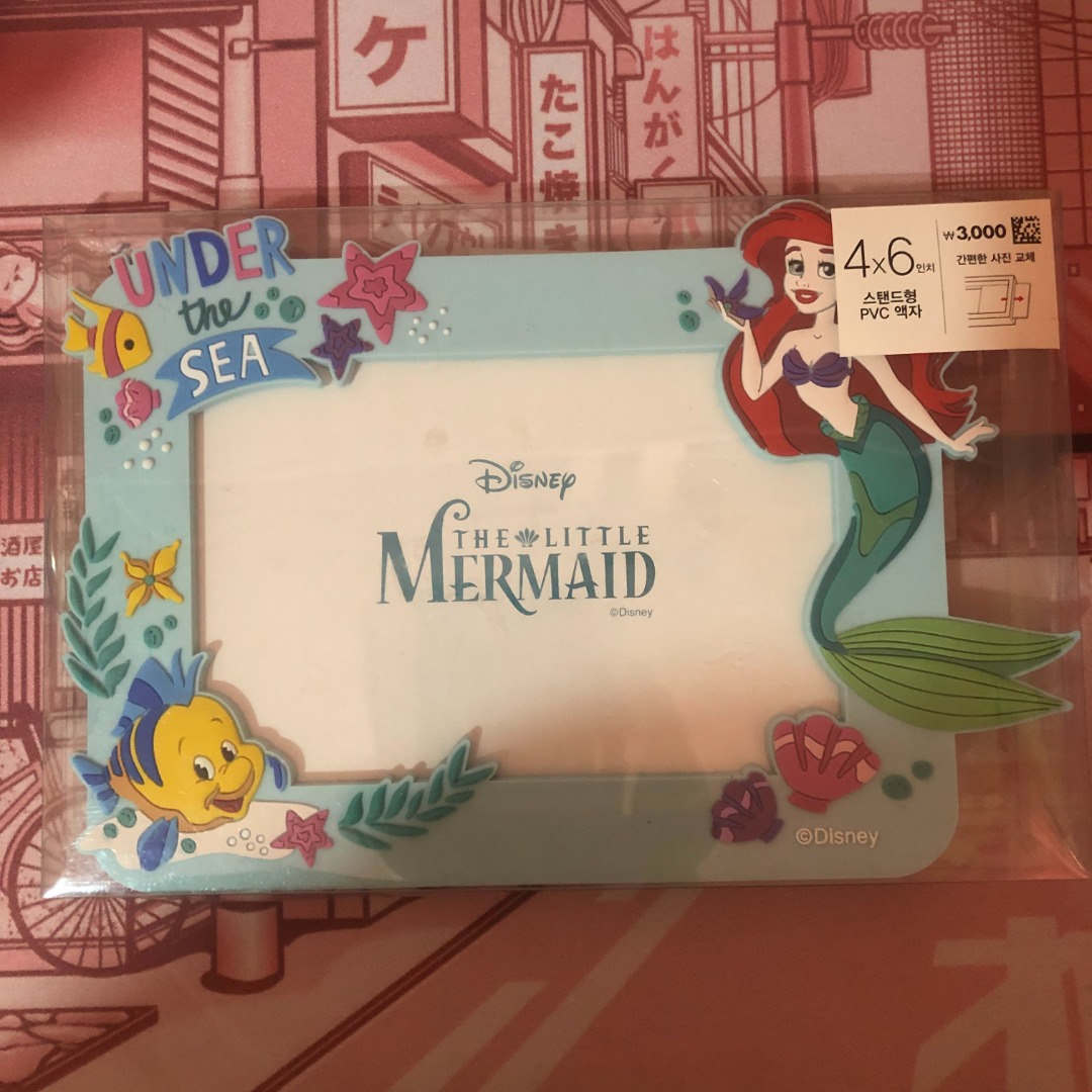 DAISO KOREA ARIEL LITTLE MERMAID PICTURE FRAME, Furniture & Home Living ...
