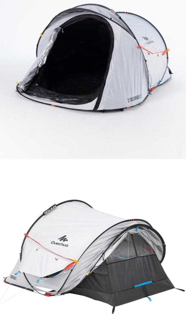 Decathlon Quechua 2 second tent Fresh Black 2 persons, Sports