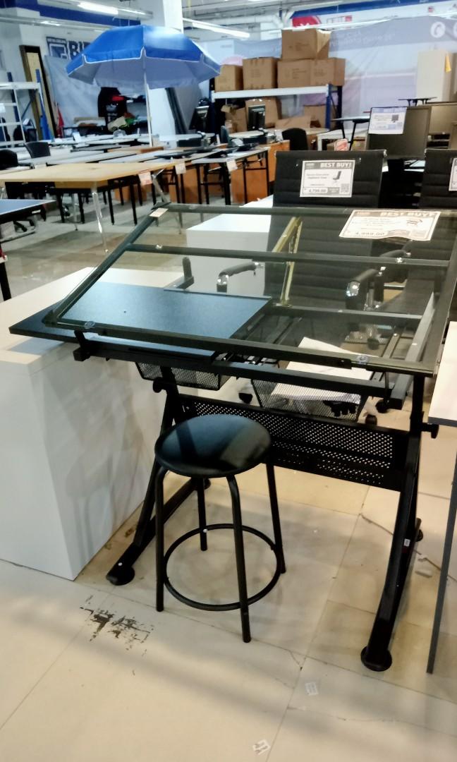 Drafting Table with Stool Height, Furniture & Home Living, Office