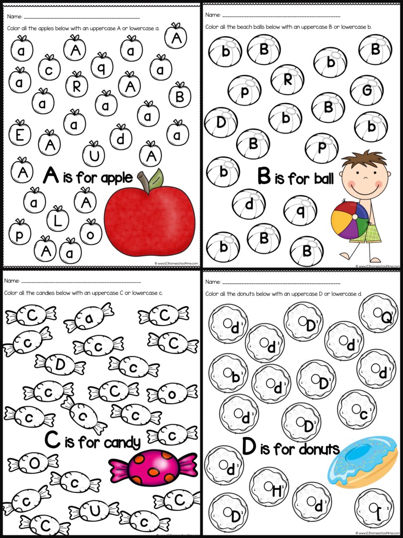 English Alphabet Worksheet for children preschoolers N,K1, K2 & P1