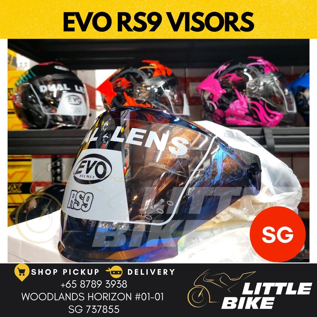 EVO RS9 helmet smoke clear light rainbow iridium transition visor