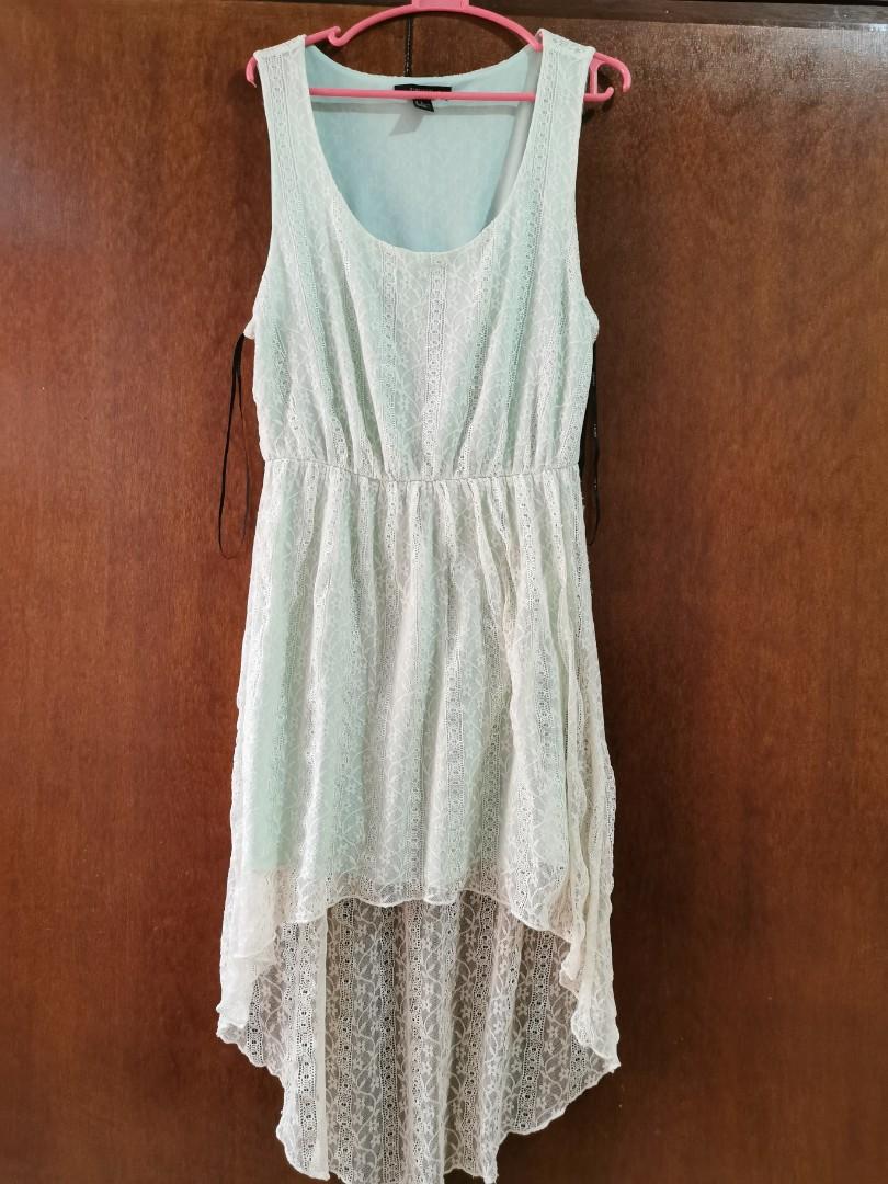 Forever 21 Mint Green Long Back Dress, Women's Fashion, Dresses & Sets,  Dresses on Carousell