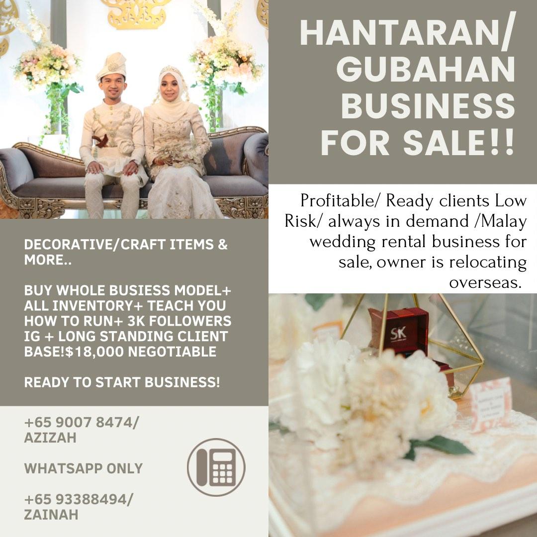 Gubahan Malay Wedding Business for sale / business model/ all inventory