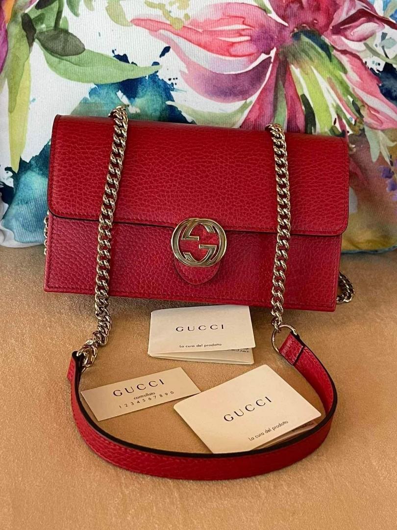 Gucci Womens Interlocking WOC Red – Luxe Collective