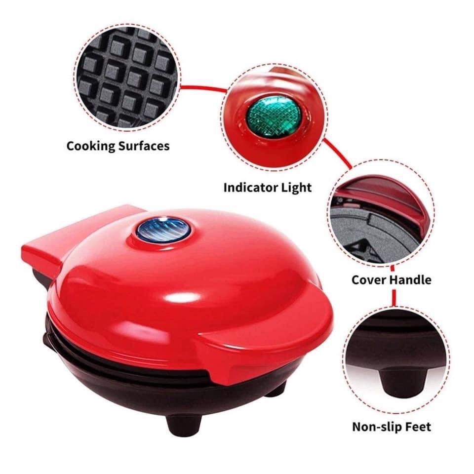 Heart Shaped Mini Waffle Maker, Furniture & Home Living, Kitchenware