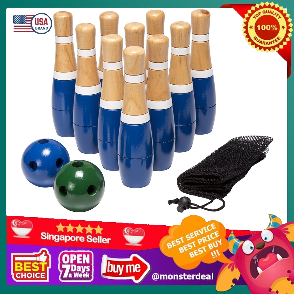 HEY! PLAY! 80LB8 Backyard Lawn Bowling Game Indoor and Outdoor