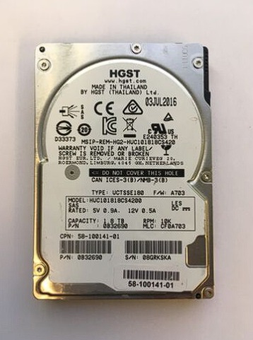 thumbnail interactive-video image 1 of Lot Of 6 HGST 1.2TB 10K SAS Hard Drives – 2.5-inch Server Grade HUC101212CSS600 1 of 6