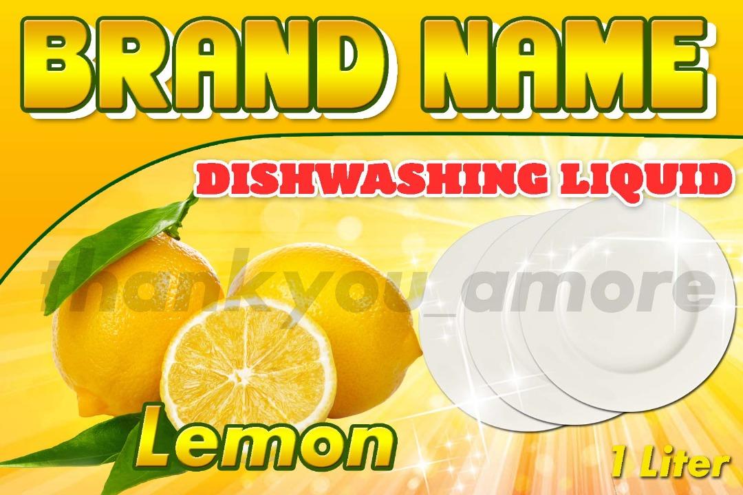 High Quality Customized Sticker for Dishwashing Liquid 2x3 inches 500