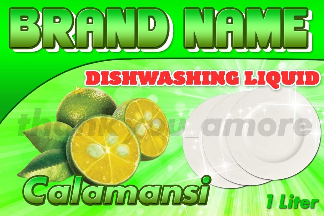 High Quality Customized Sticker for Dishwashing Liquid 2x3 inches 500