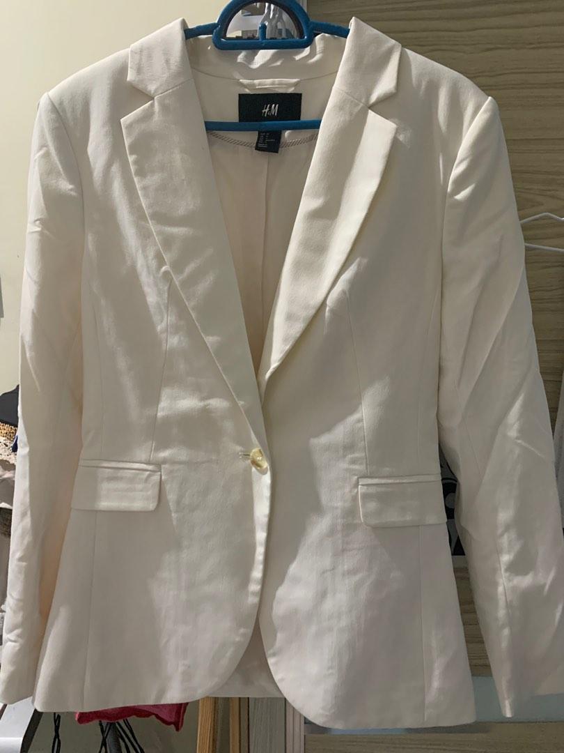 H&m white blazer womens hot sale