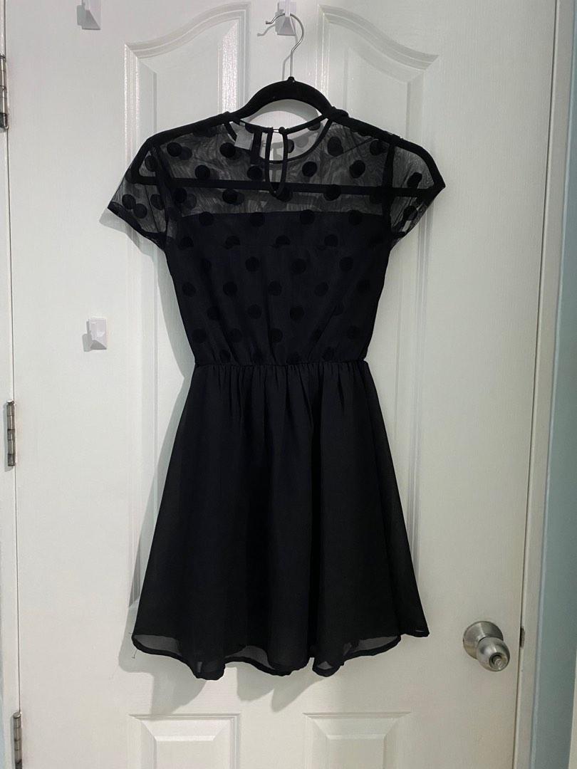 H&m sheer polka dot dress, Women's Fashion, Dresses & Sets, Dresses on