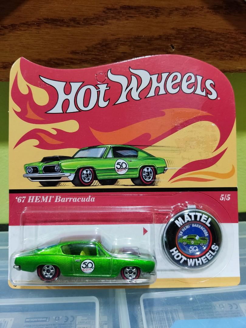 Hot Wheels 50th Anniversary Redline Set Of 5 67 Camaro Mustang