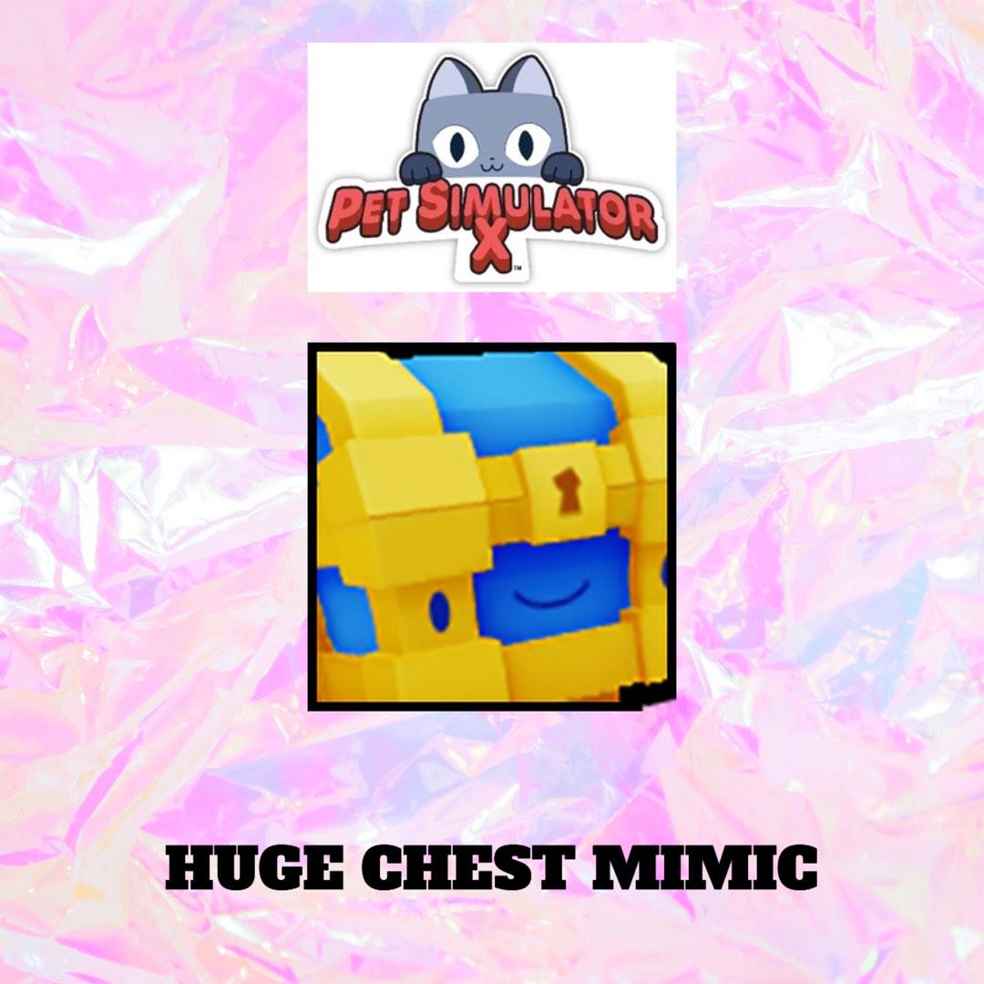 HUGE CHEST MIMIC PET SIMULATOR X 100 CLEAN, Video Gaming, Video Games