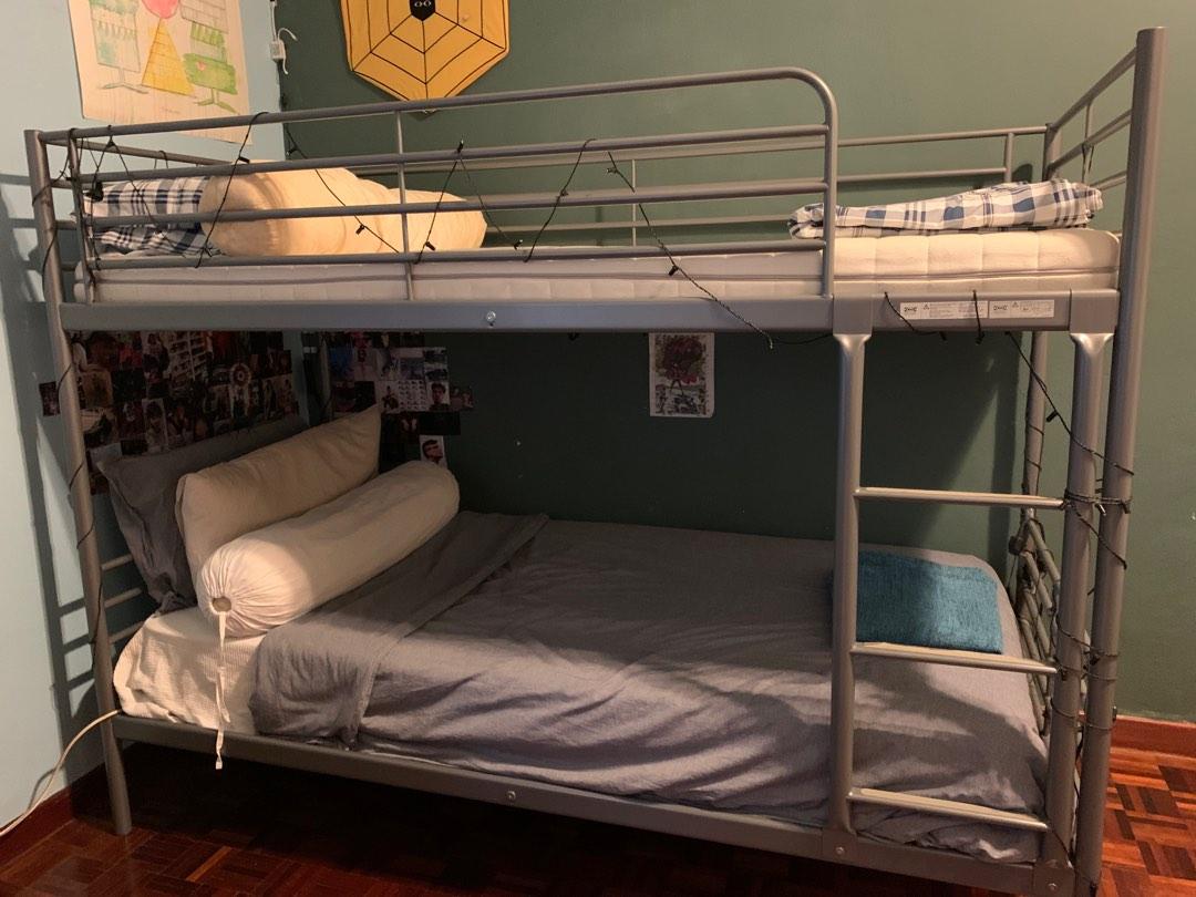 IKEA DOUBLE DECKER BED FRAME, Furniture & Home Living, Furniture, Bed