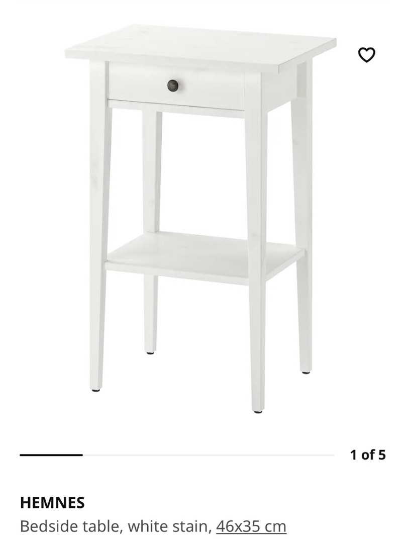 IKEA Hemnes bedside table, Furniture & Home Living, Furniture, Tables