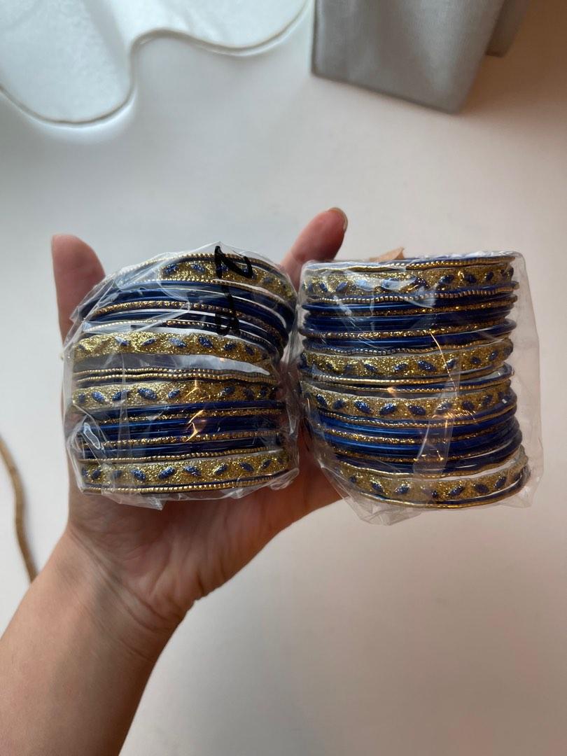 Indian dark blue bangles Women s Fashion Jewelry Organisers Bracelets on Carousell