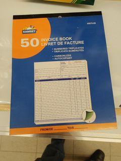 Invoice copy book