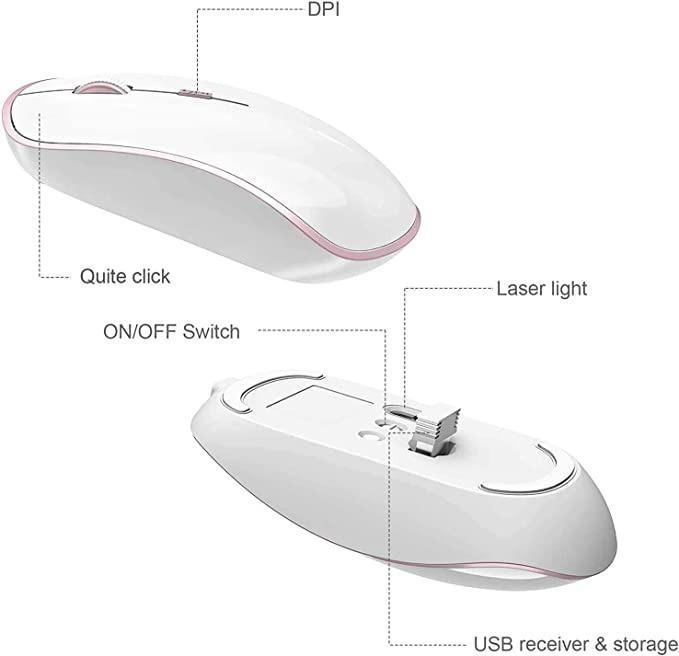 JOYACCESS Ultra Thin Low Profile Wireless Keyboard and Mouse Set ...