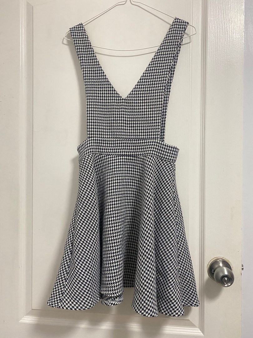 Gingham Jumper Dress, Women's Fashion, Dresses & Sets, Dresses on Carousell