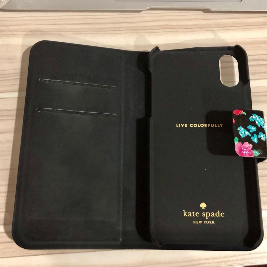 Kate Spade New York Leather Floral Black Greenhouse iPhone X/XS Folio Case,  Mobile Phones & Gadgets, Mobile & Gadget Accessories, Cases & Sleeves on  Carousell