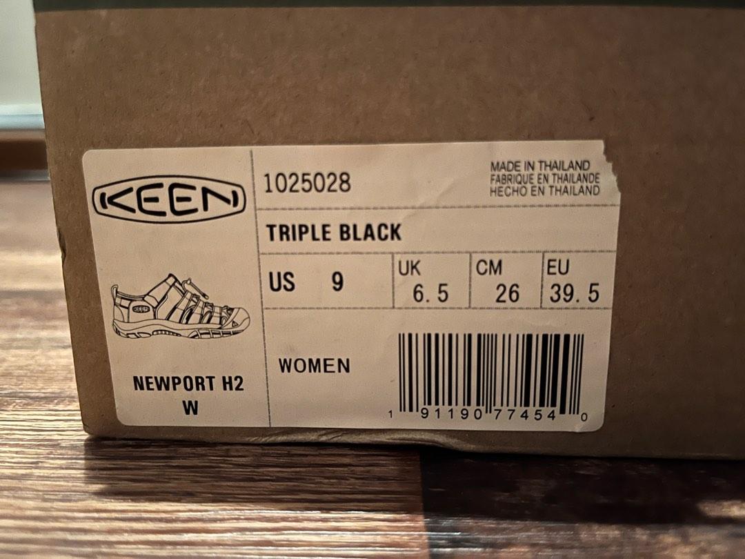 Keens H2 Newport Triple Black, Women's Fashion, Footwear, Sandals on