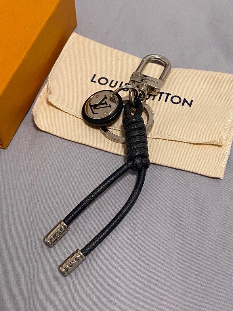 Louis Vuitton M67224 Leather Rope Key Holder, Grey, One Size