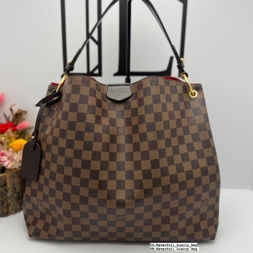LV Louis Vuitton Graceful MM Beige, Women's Fashion, Bags & Wallets,  Shoulder Bags on Carousell