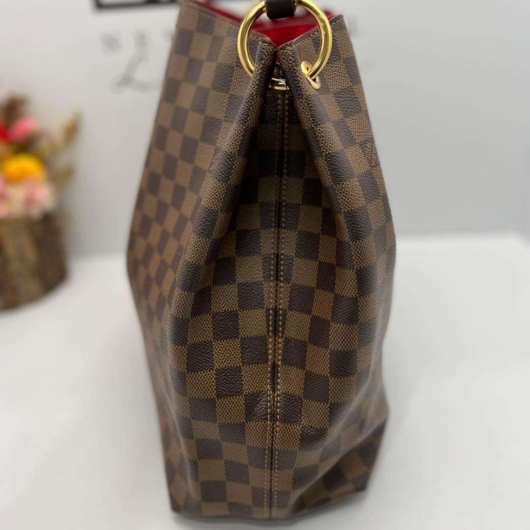 Louis Vuitton Graceful MM, Damier Ebene, Preowned in Box WA001